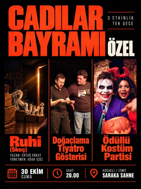 Cadılar Bayramı Özel – 3 Etkinlik Tek Gece
